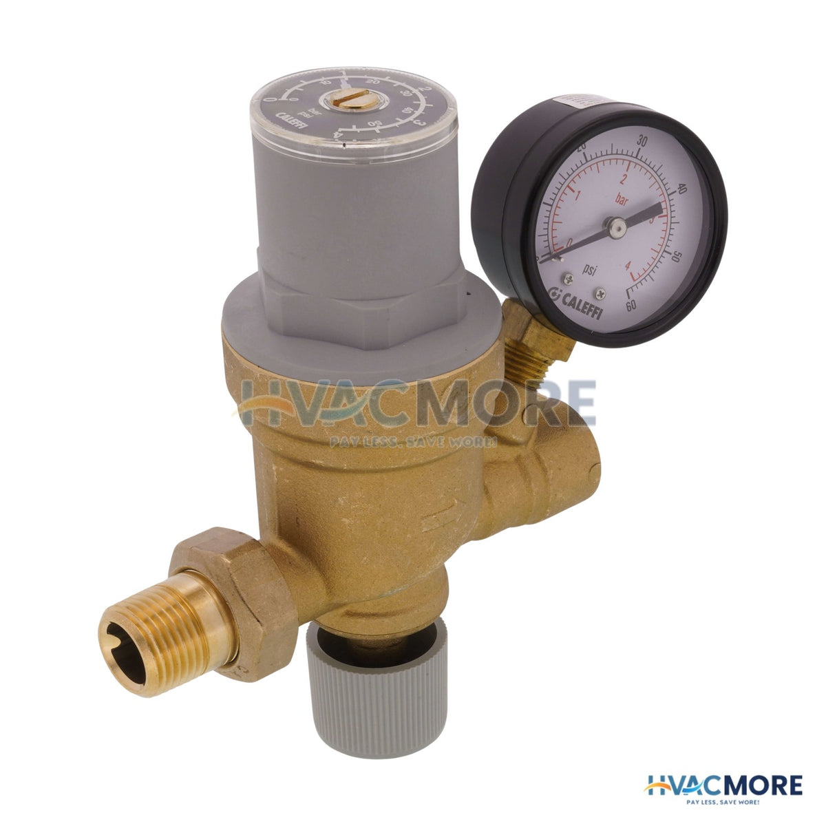 Caleffi 1/2" NPT AutoFill Boiler Feed Valve W/ Pressure Gauge 553642A