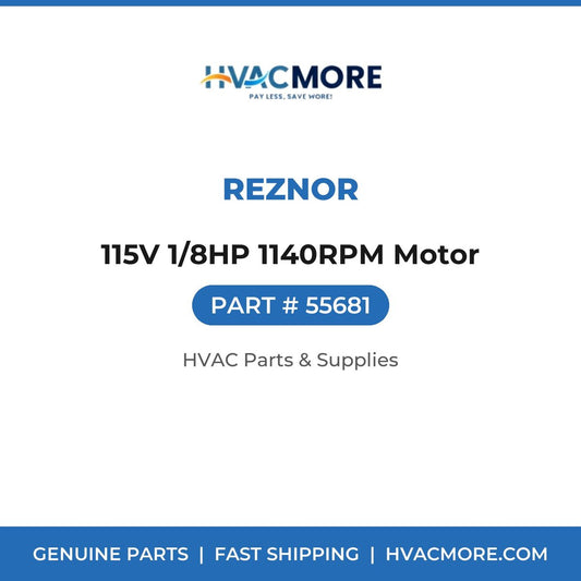 Reznor 115V 1/8HP 1140RPM Motor 55681