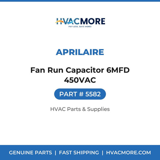Aprilaire Fan Run Capacitor 6MFD 450VAC 5582