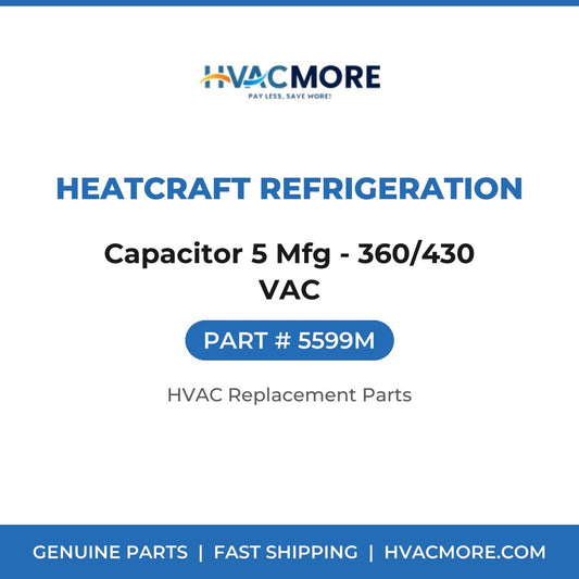 Heatcraft Refrigeration Capacitor 5 Mfg - 360/430 VAC 5599M