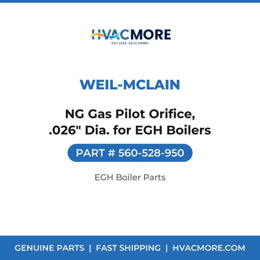 Weil-McLain NG Gas Pilot Orifice, .026" Dia. for EGH Boilers 560-528-950