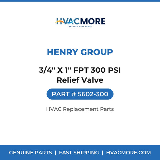 Henry Group 3/4" X 1" FPT 300 PSI Relief Valve 5602-300