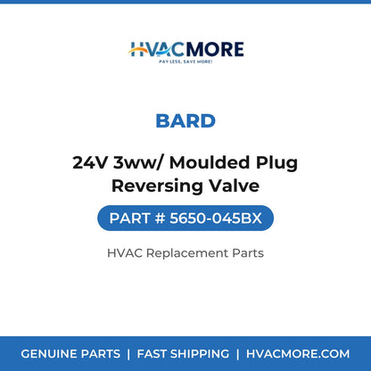 Bard 24V 3ww/ Moulded Plug Reversing Valve 5650-045BX