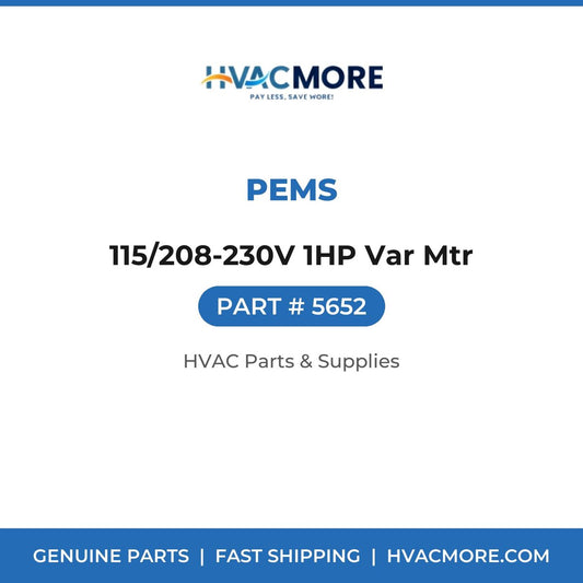 PEMS 115/208-230V 1HP Var Mtr 5652