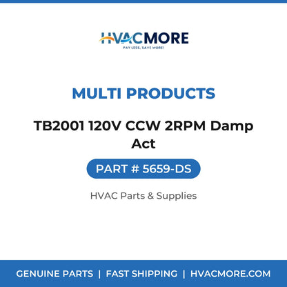 Multi Products TB2001 120V CCW 2RPM Damp Act 5659-DS