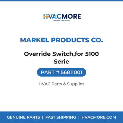 Markel Products Co. Override Switch,for 5100 Serie 56811001