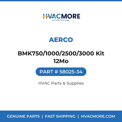 AERCO BMK750/1000/2500/3000 Kit 12Mo 58025-34