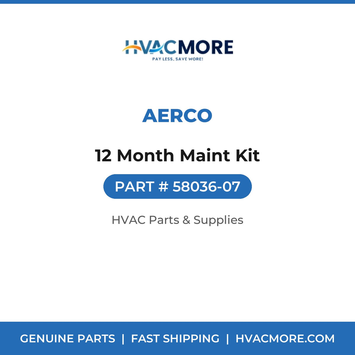 AERCO 12 Month Maint Kit 58036-07