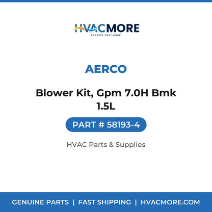 AERCO Blower Kit, Gpm 7.0H Bmk 1.5L 58193-4