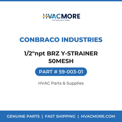 Conbraco Industries 1/2"npt BRZ Y-STRAINER 50MESH 59-003-01