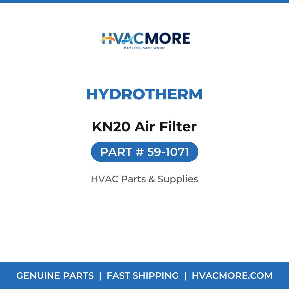 Hydrotherm KN20 Air Filter 59-1071