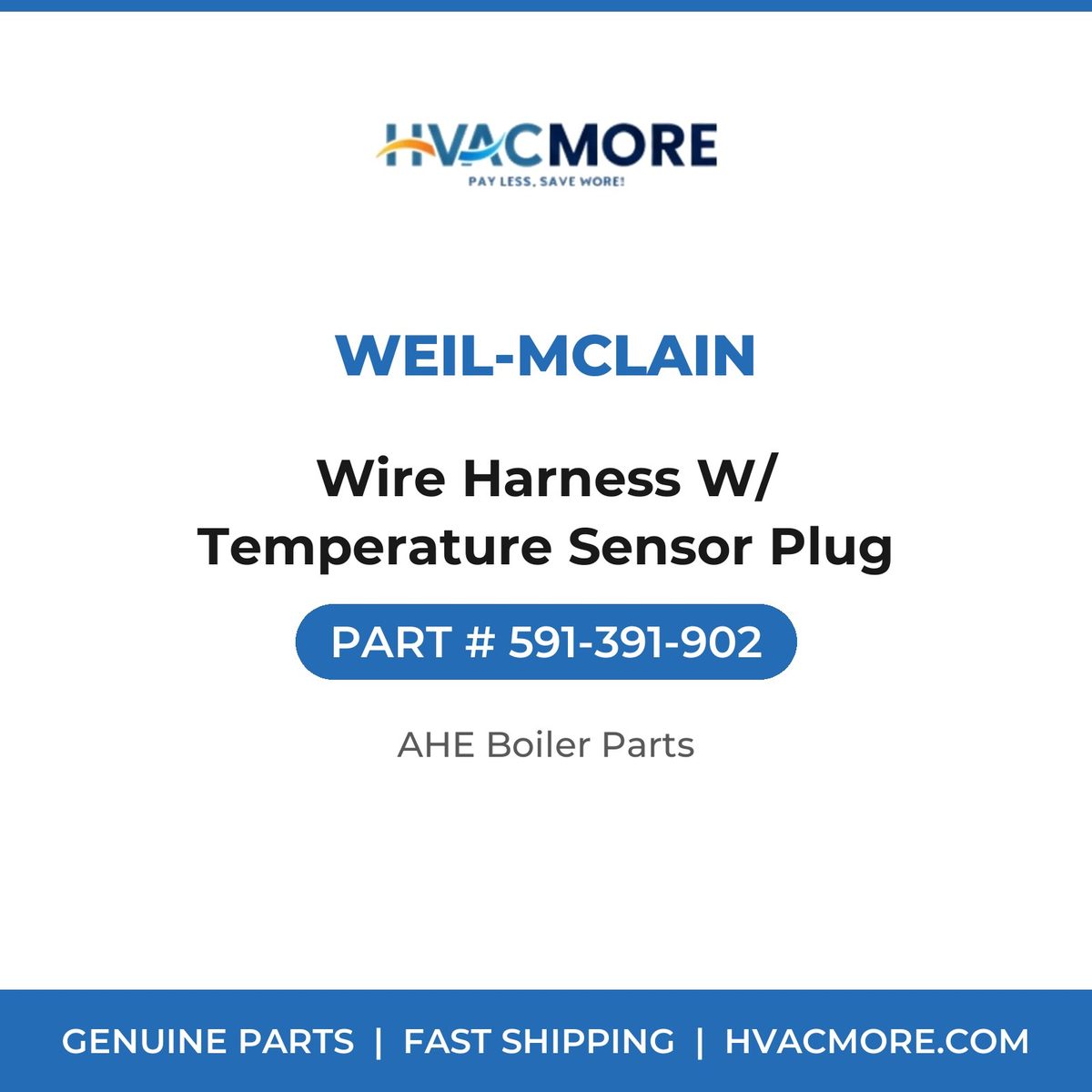Weil-McLain Wire Harness W/ Temperature Sensor Plug 591-391-902