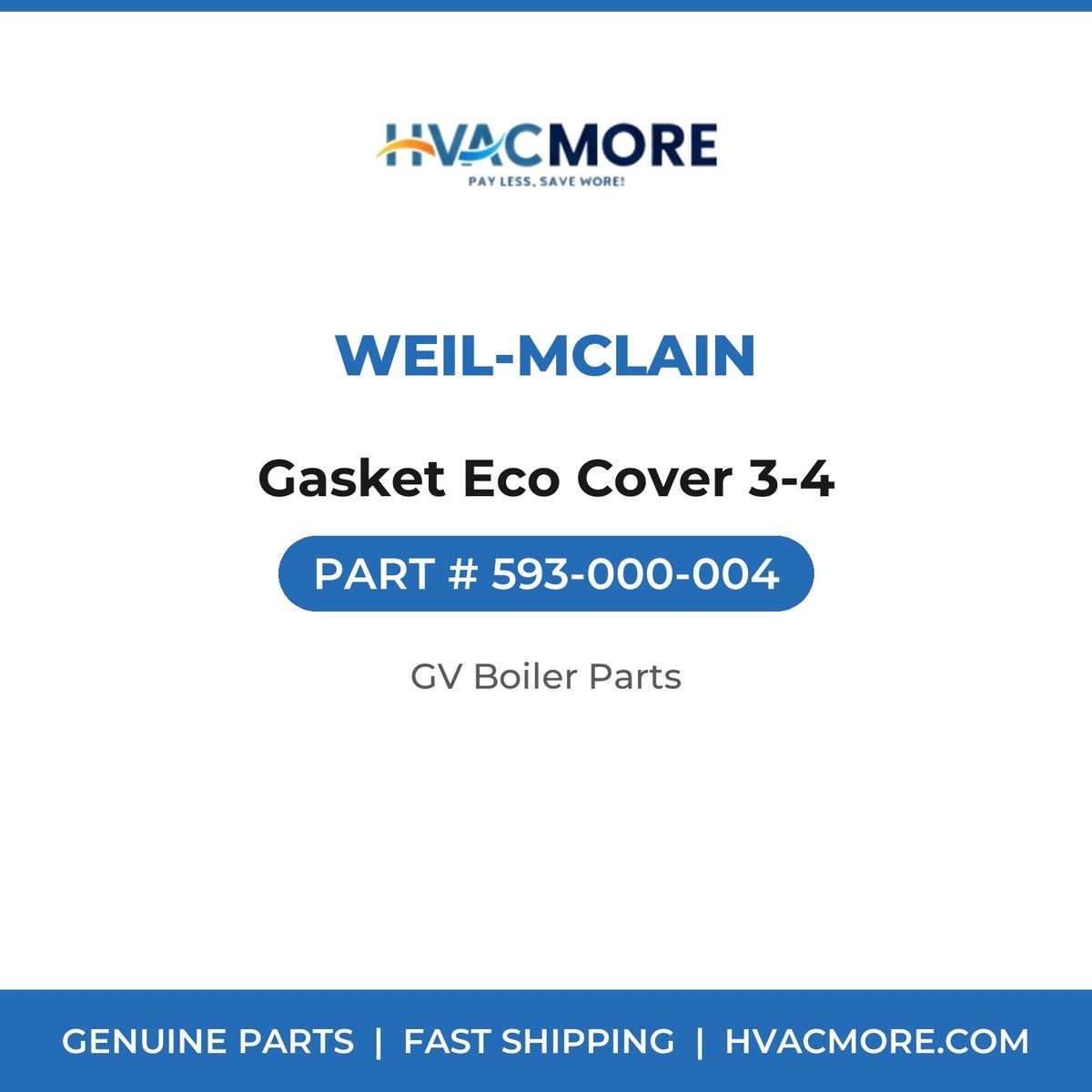 Weil-McLain Gasket Eco Cover 3-4 593-000-004