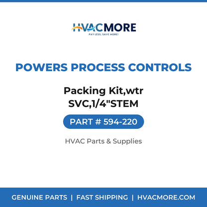 Powers Process Controls Packing Kit,wtr SVC,1/4"STEM 594-220