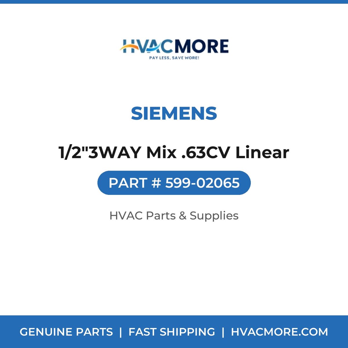 Siemens 1/2"3WAY Mix .63CV Linear 599-02065