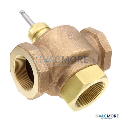 Siemens 2" 3-WAY Brass Mixing Valve Body, Female x Female (40 Cv) 599-03206