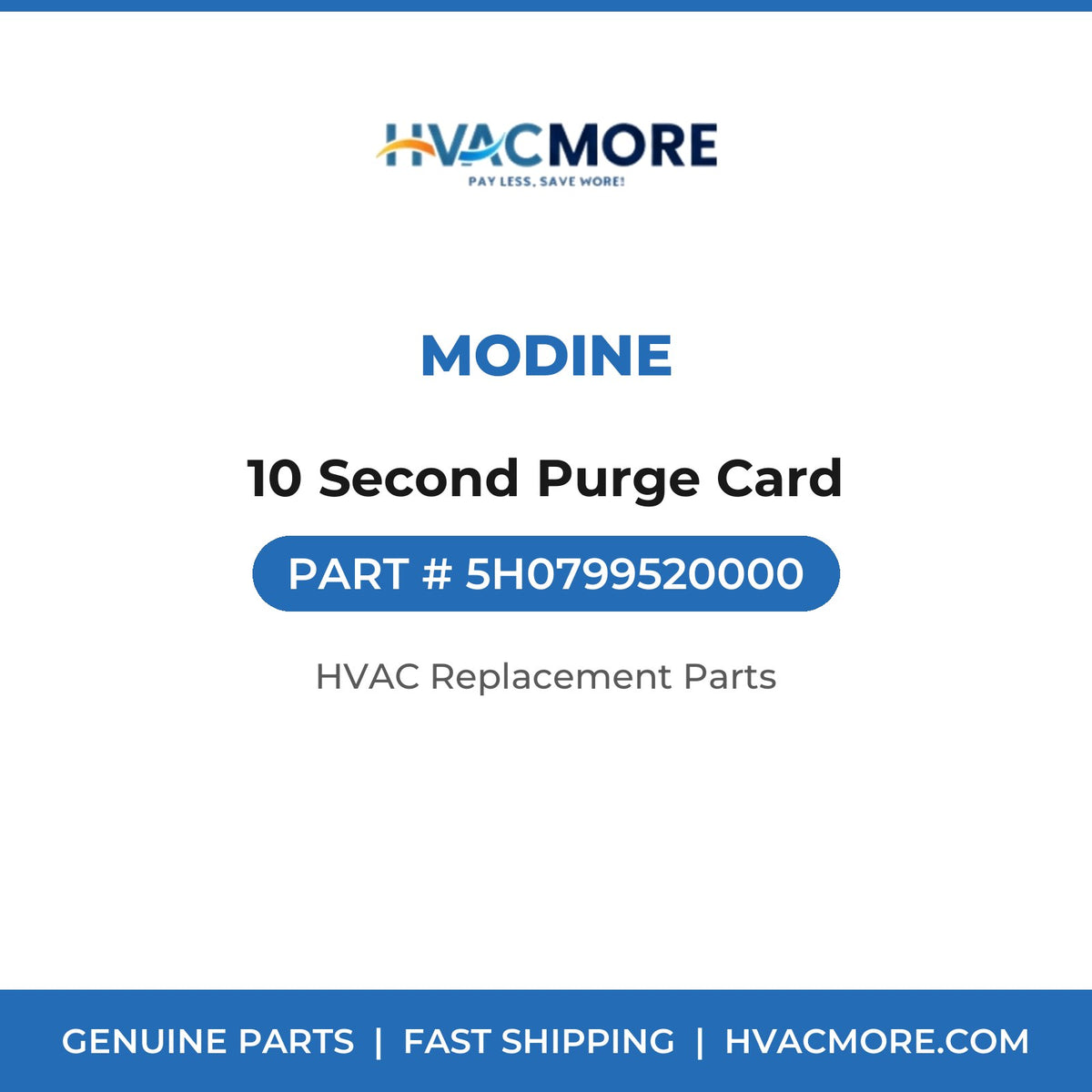 Modine 10 Second Purge Card 5H0799520000