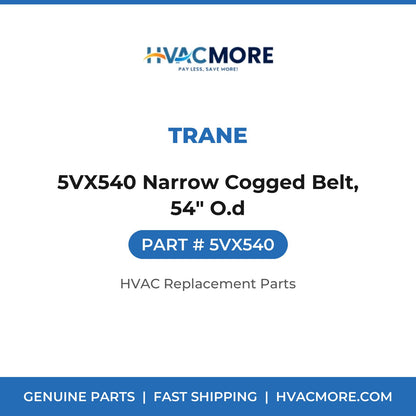 Trane 5VX540 Narrow Cogged Belt, 54" O.d 5VX540