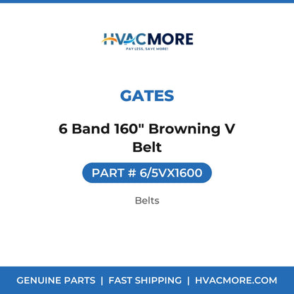 Gates 6 Band 160" Browning V Belt 6/5VX1600