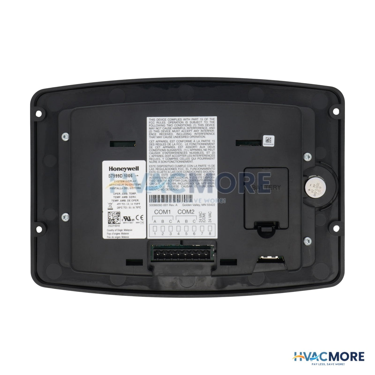 NTI Boilers S799D Touch Screen Display (Black, for Models After 6/1/2012 84653) 6000084653
