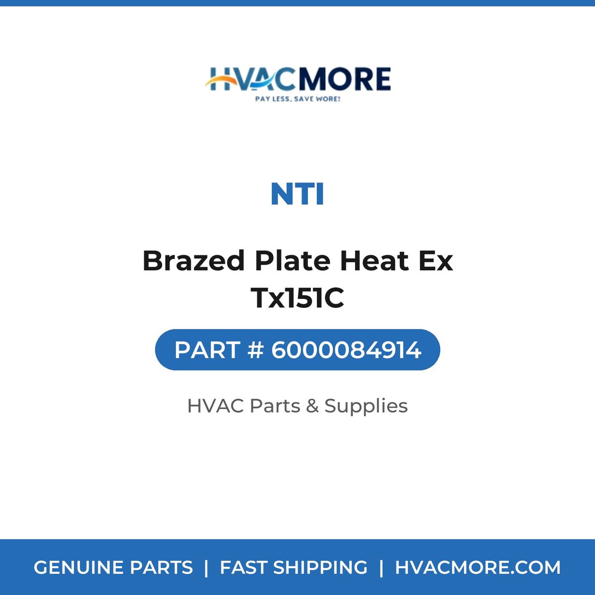 NTI Brazed Plate Heat Ex Tx151C 6000084914