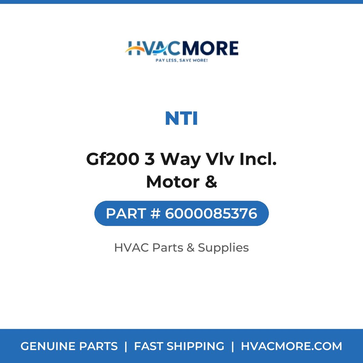 NTI Gf200 3 Way Vlv Incl. Motor & 6000085376