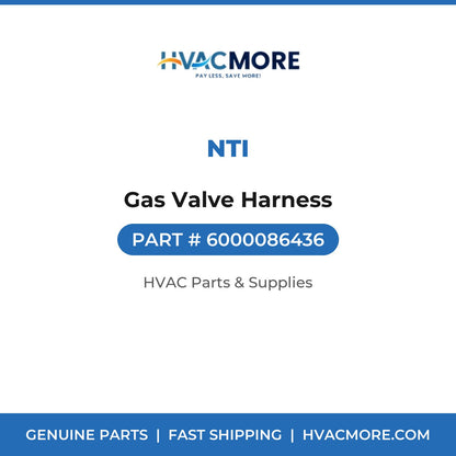NTI Gas Valve Harness 6000086436