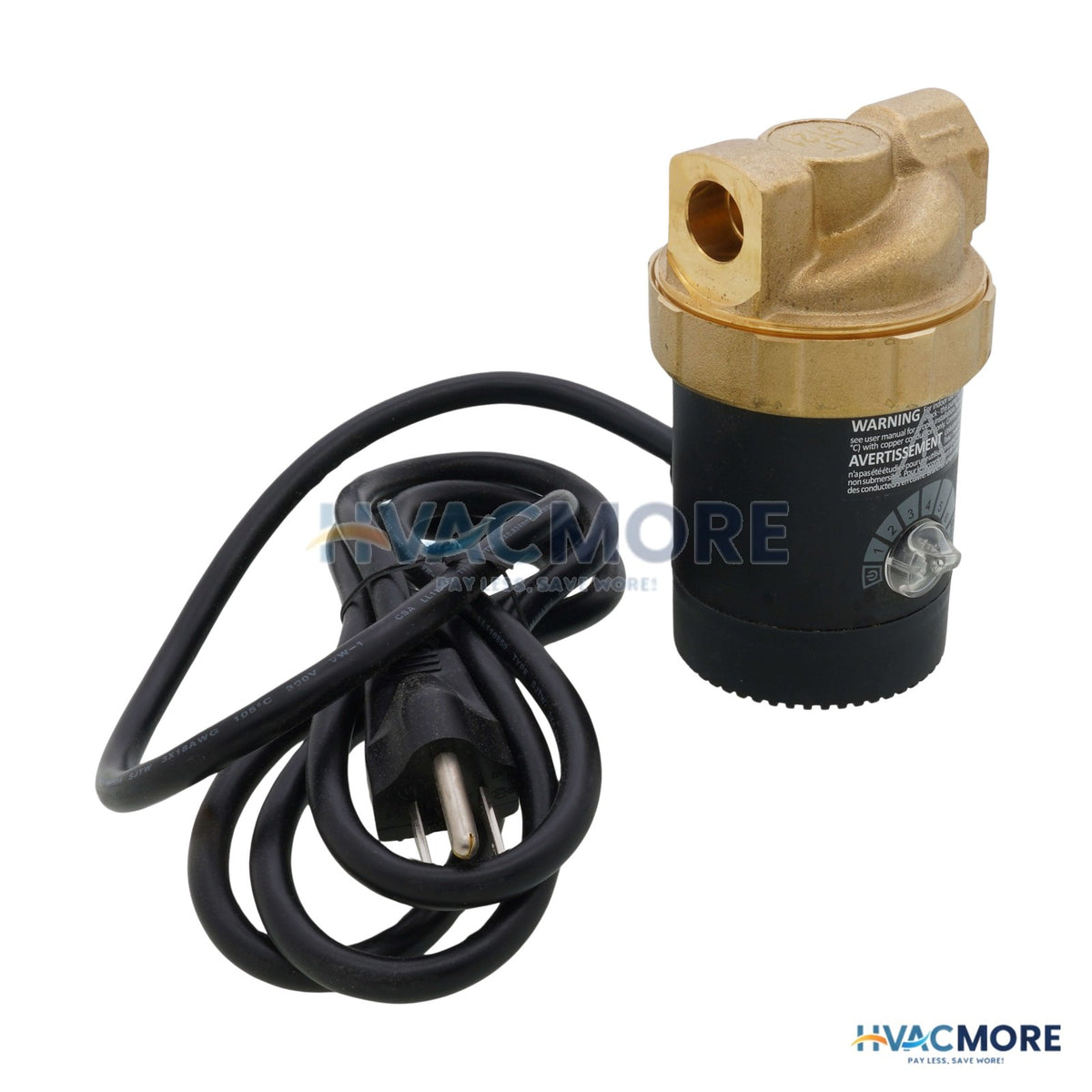 Bell & Gossett Ecocirc Circulator W/ Multi-Speed & Plug, Lead Free Brass (1/2" Sweat) 60A0B1001