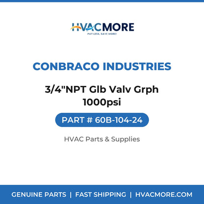 Conbraco Industries 3/4"NPT Glb Valv Grph 1000psi 60B-104-24