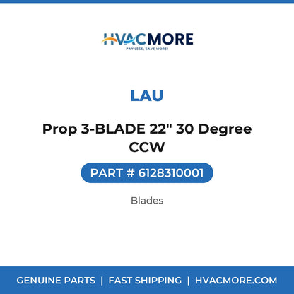 Lau Prop 3-BLADE 22" 30 Degree CCW 6128310001