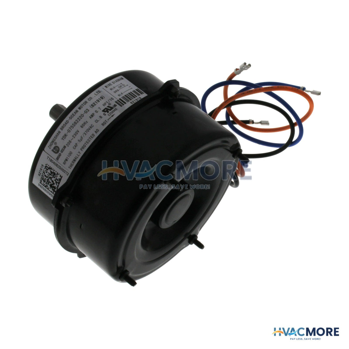 Nordyne 1100 RPM 1 Speed Condenser Motor CW (1/10 HP, 208-230V) 621919