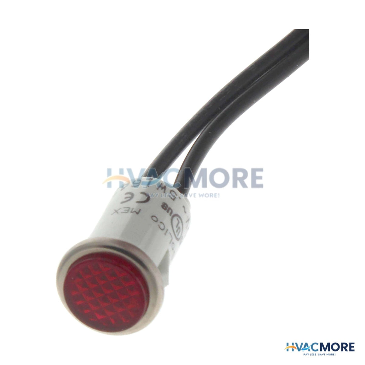 DiversiTech Red Snap-In Pilot Light, 6" Leads, 250V (Pack of 5) 625-L2
