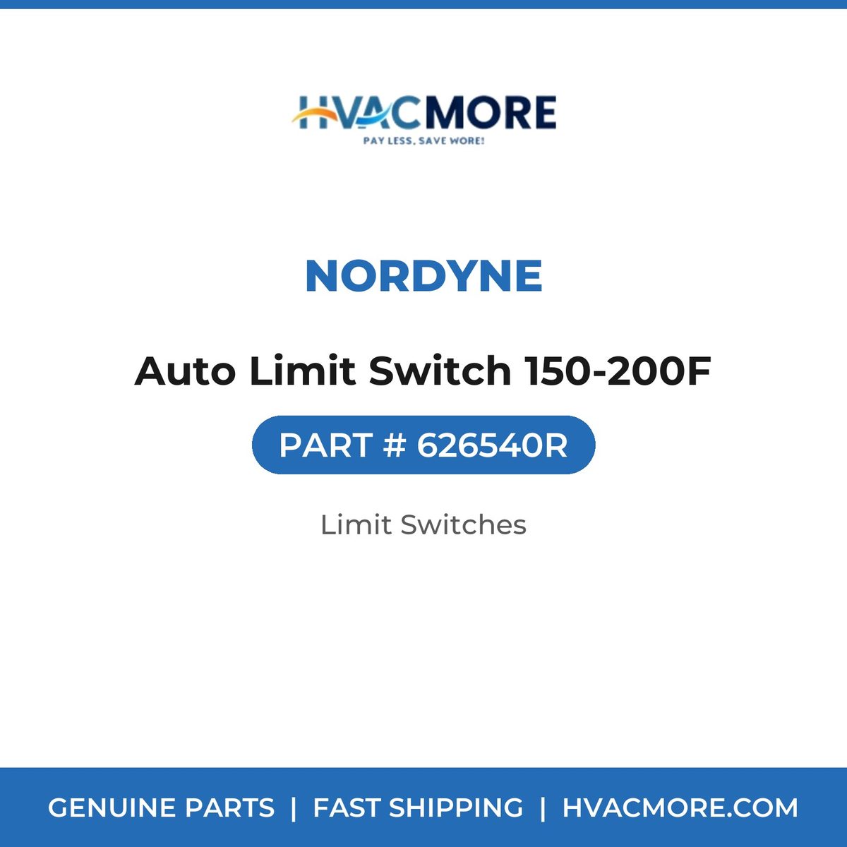 Nordyne Auto Limit Switch 150-200F 626540R