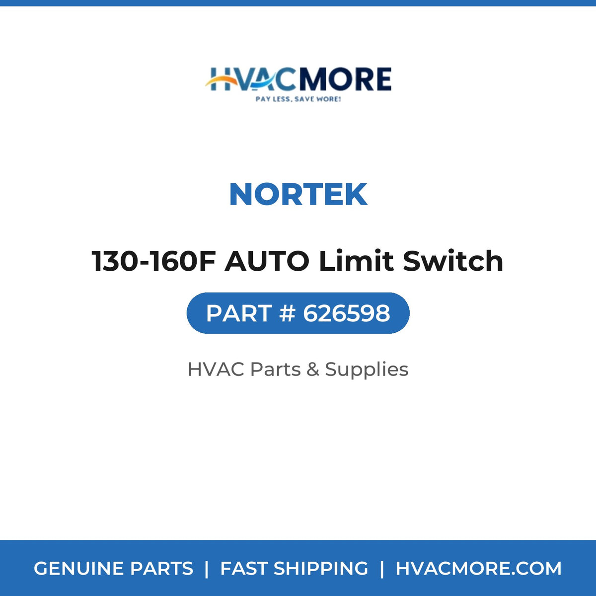 Nortek 130-160F AUTO Limit Switch 626598