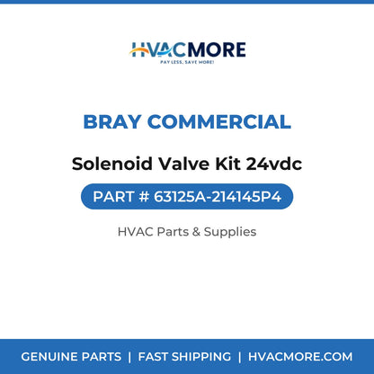 Bray Commercial Solenoid Valve Kit 24vdc 63125A-214145P4