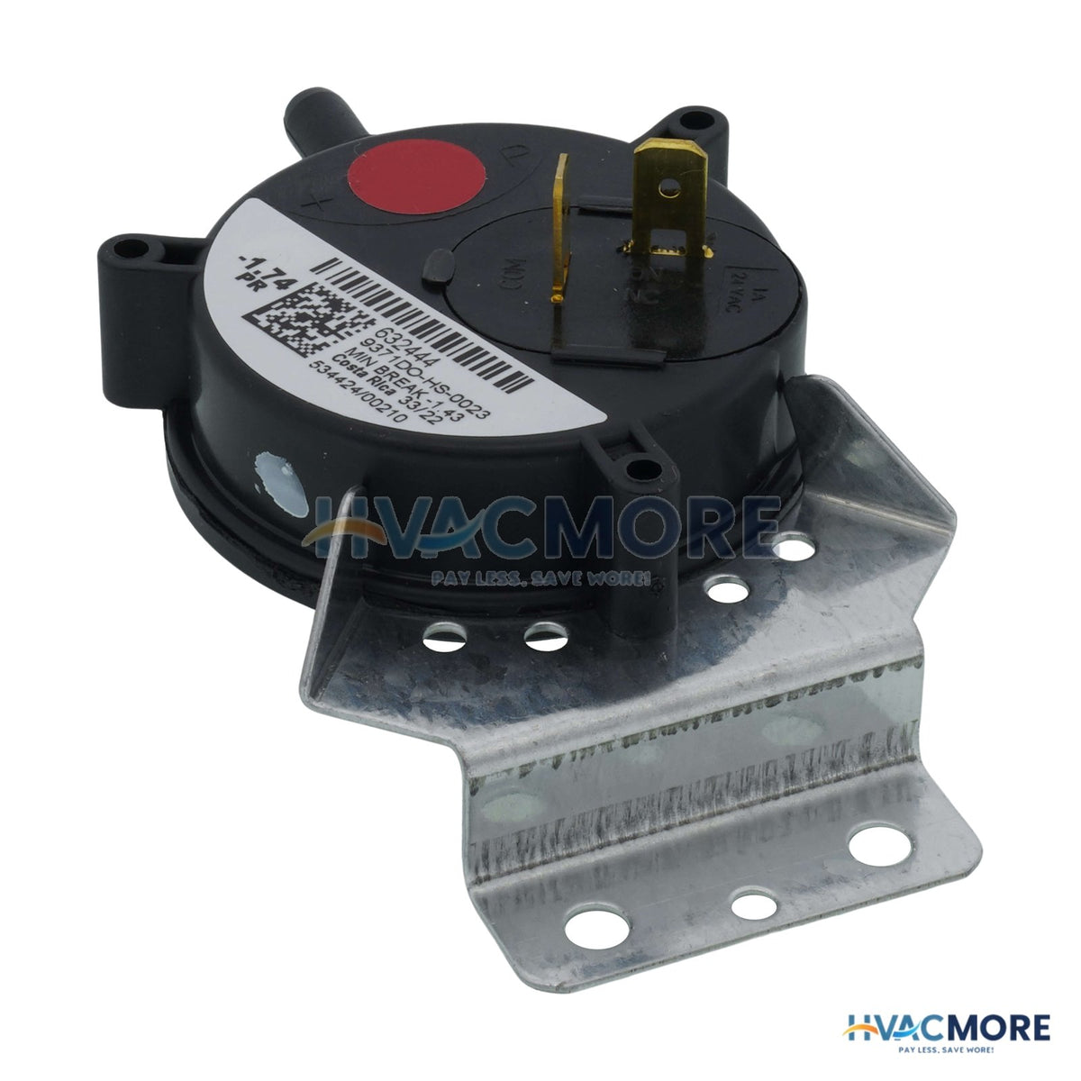 Nordyne 1.74"WC SPST Pressure Switch 632444R