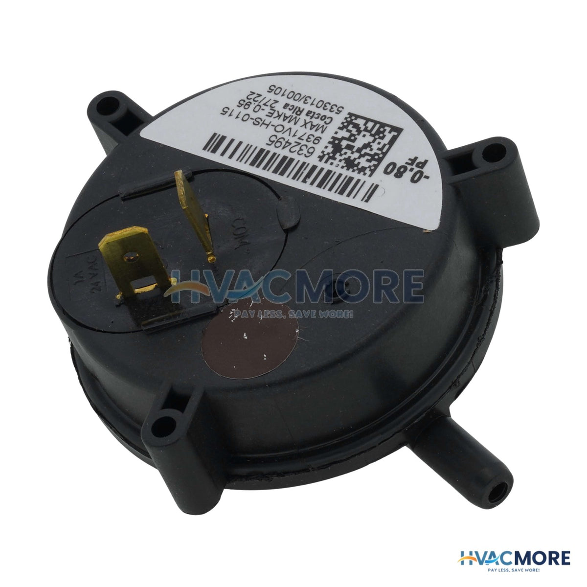 Nordyne 0.80"WC SPST Pressure Switch 632495R