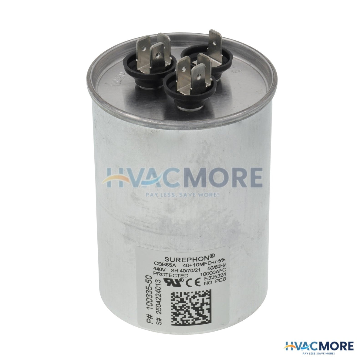Lennox 100335-50 Round Dual Run Cap 40+10 @ 440V 63W61
