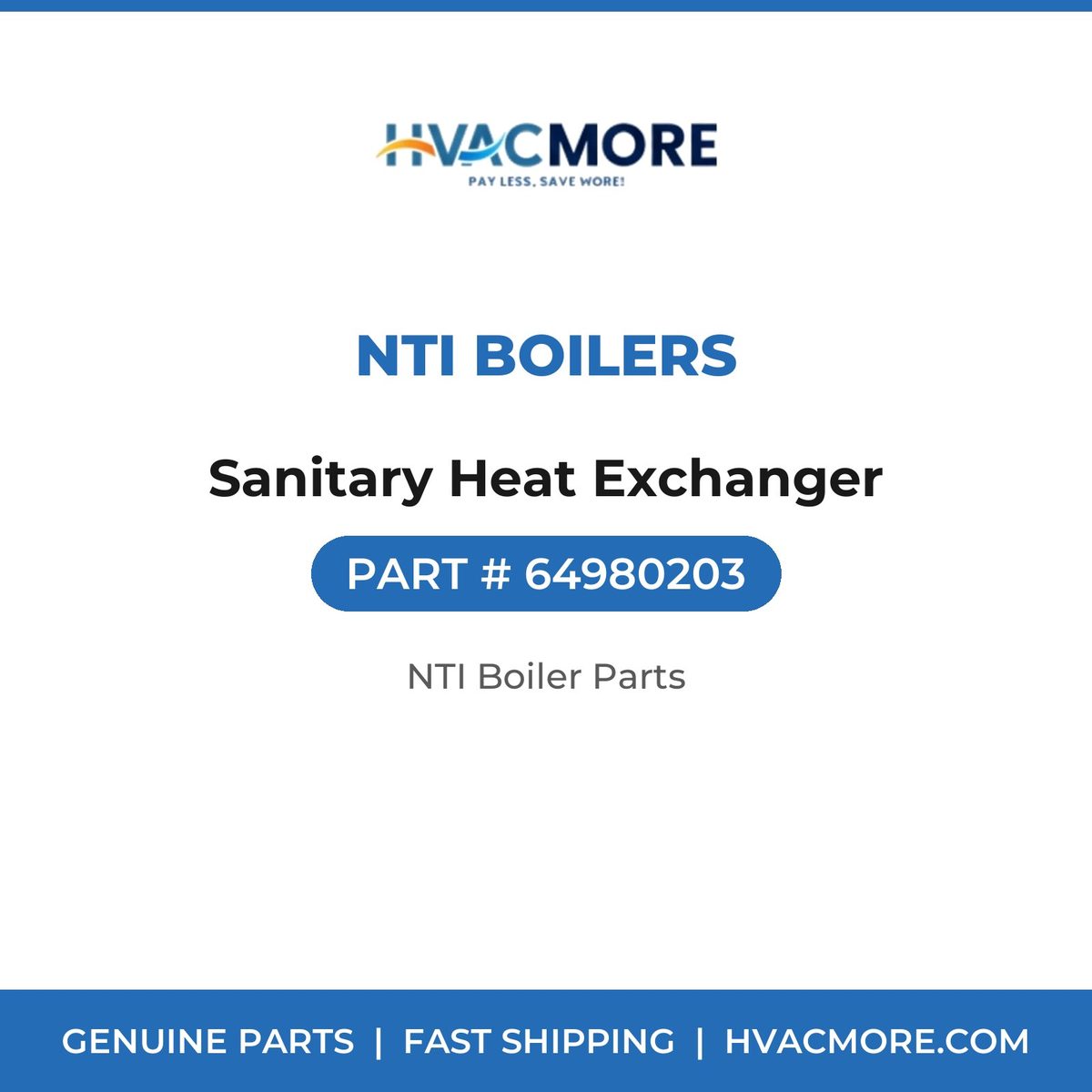 NTI Boilers Sanitary Heat Exchanger 64980203