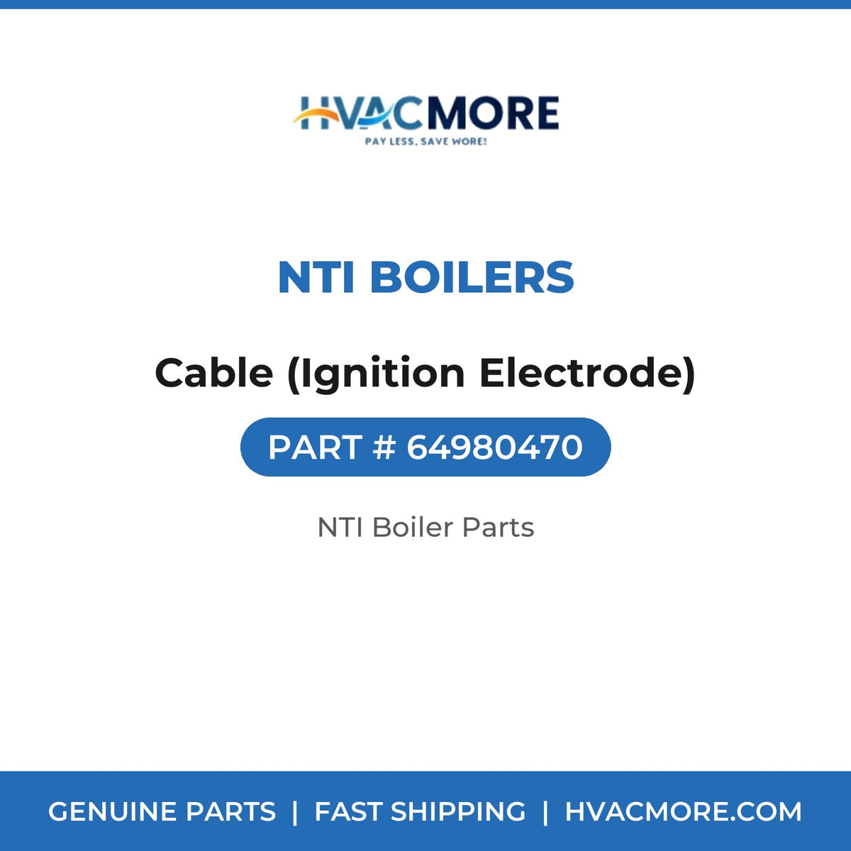 NTI Boilers Cable (Ignition Electrode) 64980470