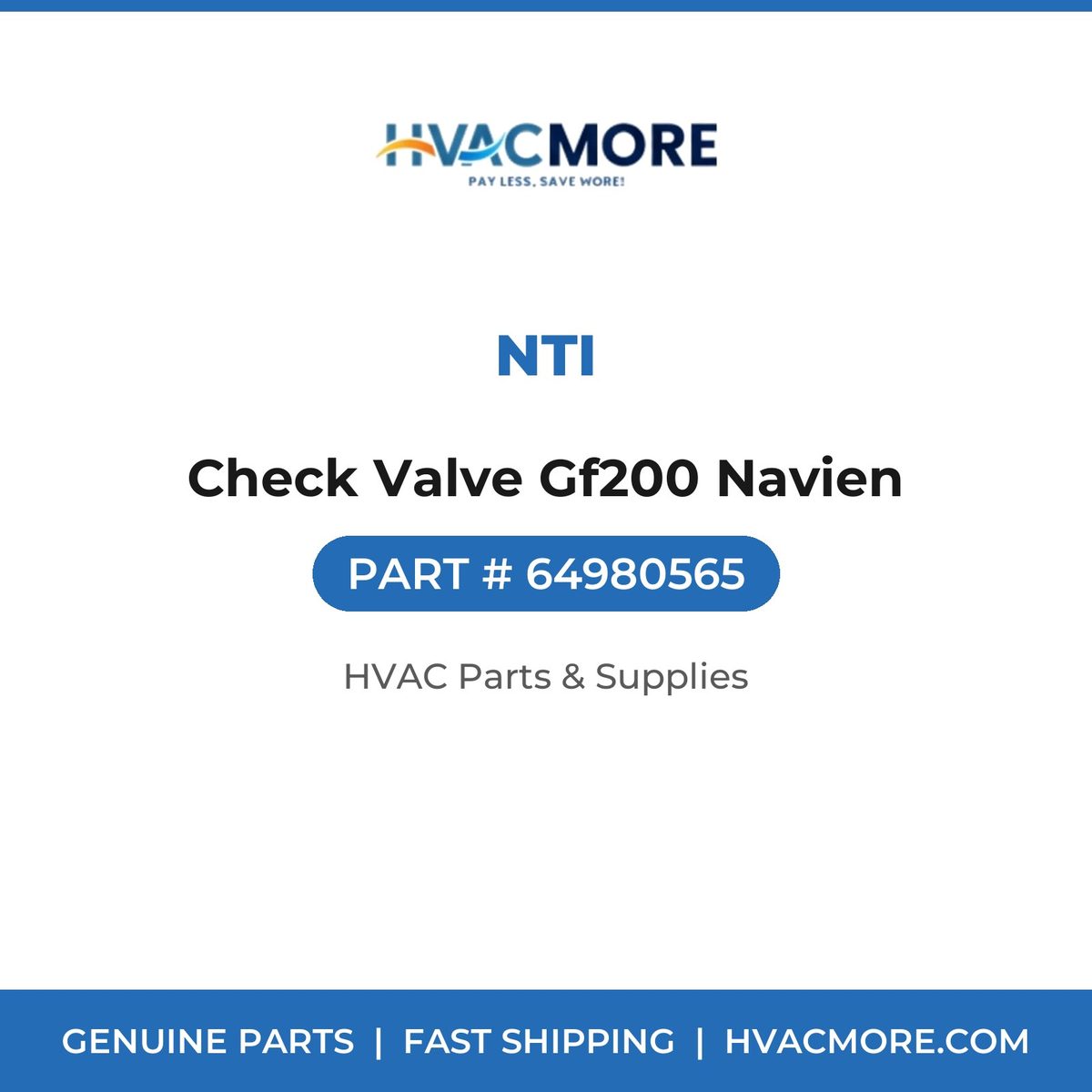 NTI Check Valve Gf200 Navien 64980565
