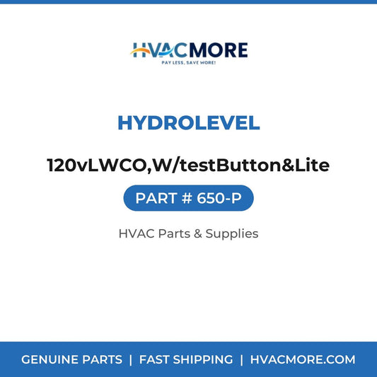 Hydrolevel 120vLWCO,W/testButton&Lite 650-P