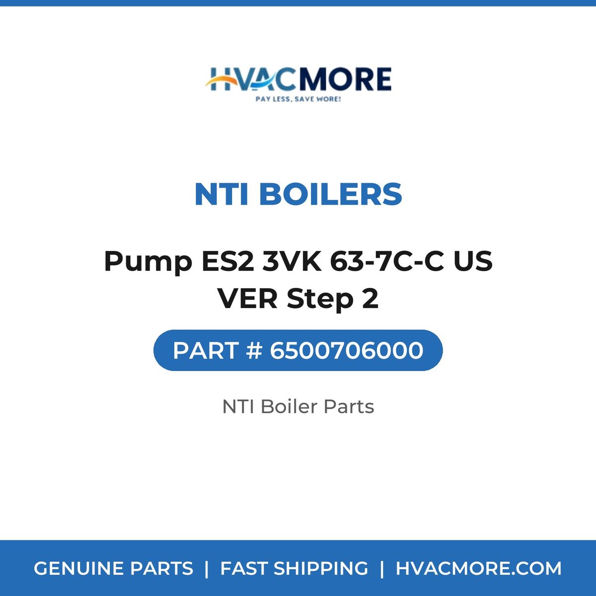 NTI Boilers Pump ES2 3VK 63-7C-C US VER Step 2 6500706000