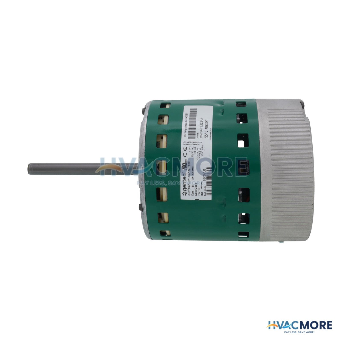 Genteq Motors Evergreen VS Fan & Blower Motor, 1/2 HP (120/240V, 1050 RPM, 1 PH, 60 Hz, NEMA 48, OPAO) 6505VUI