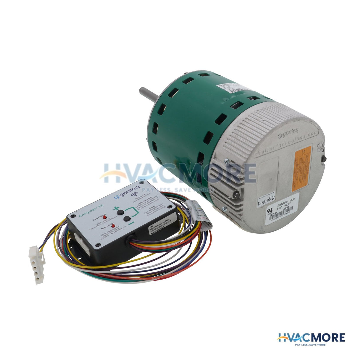 Genteq Motors Evergreen VS Fan & Blower Motor, 3/4 HP (120/240V, 1050 RPM, 1 PH, 60 Hz, NEMA 48, OPAO) 6507VUI