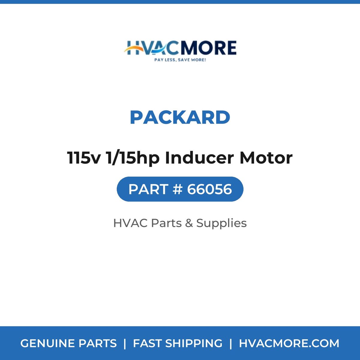 Packard 115v 1/15hp Inducer Motor 66056