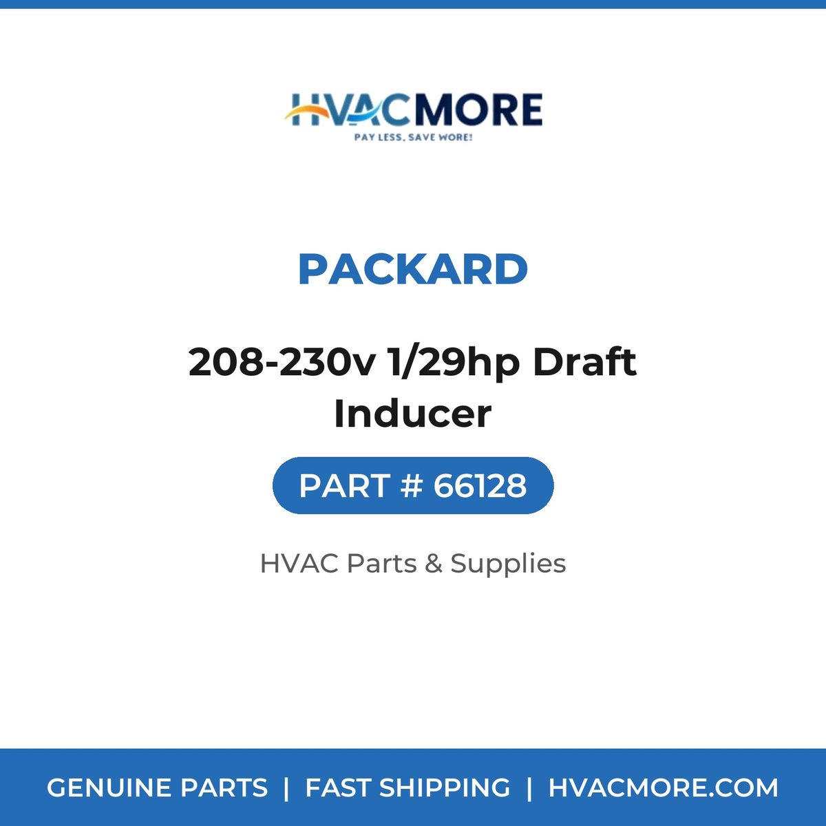 Packard 208-230v 1/29hp Draft Inducer 66128