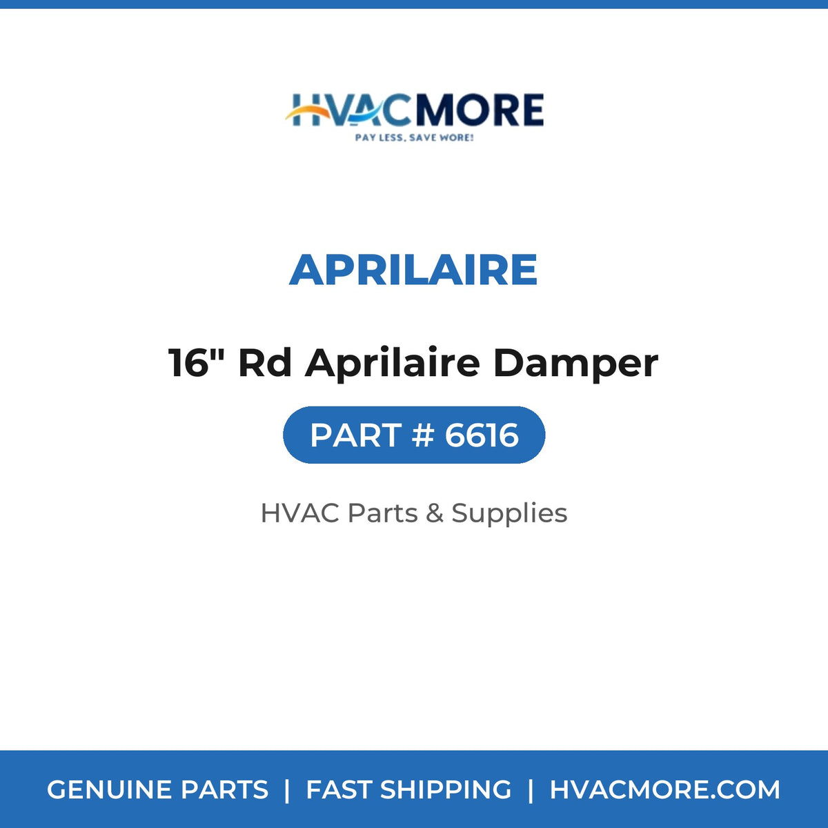 Aprilaire 16" Rd Aprilaire Damper 6616