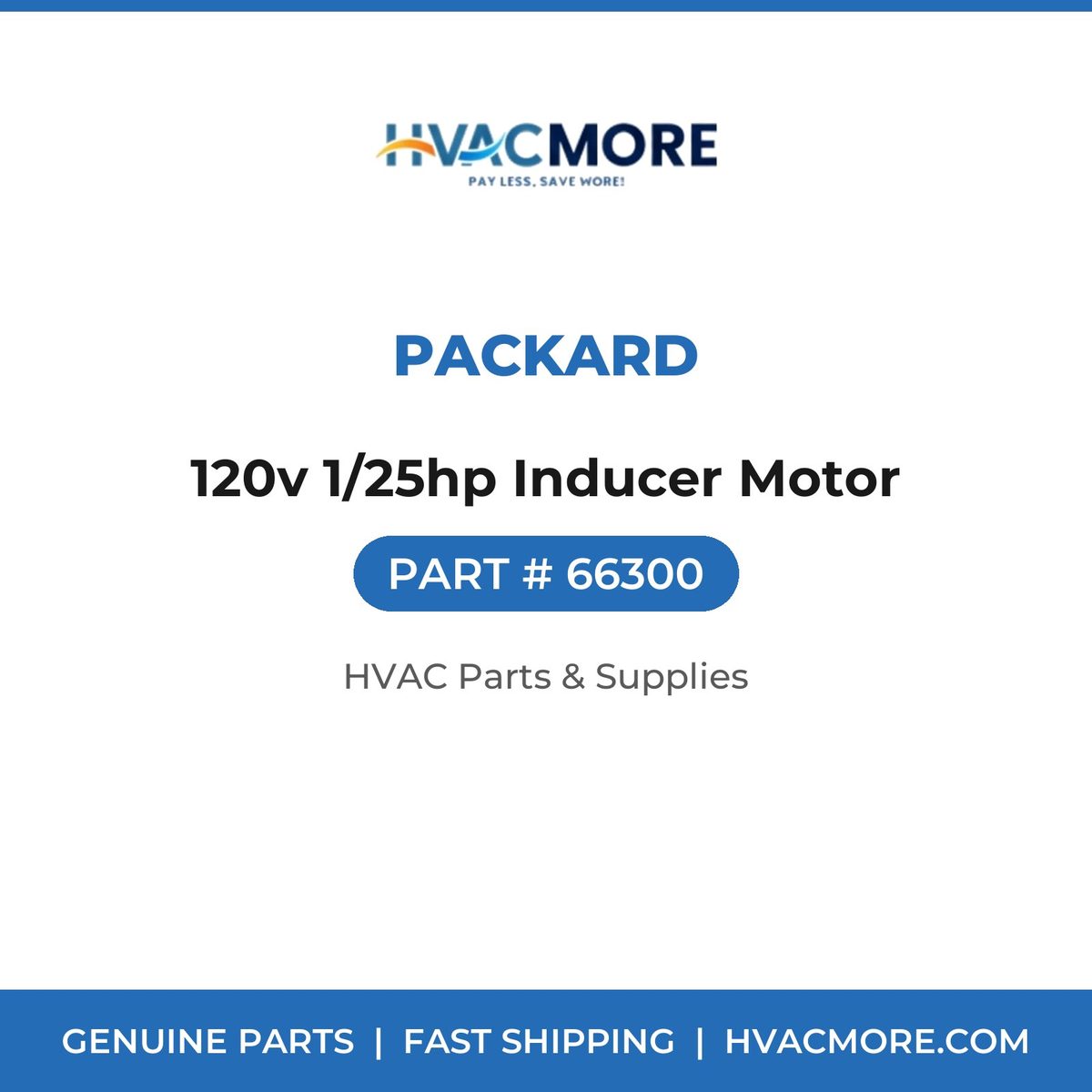 Packard 120v 1/25hp Inducer Motor 66300