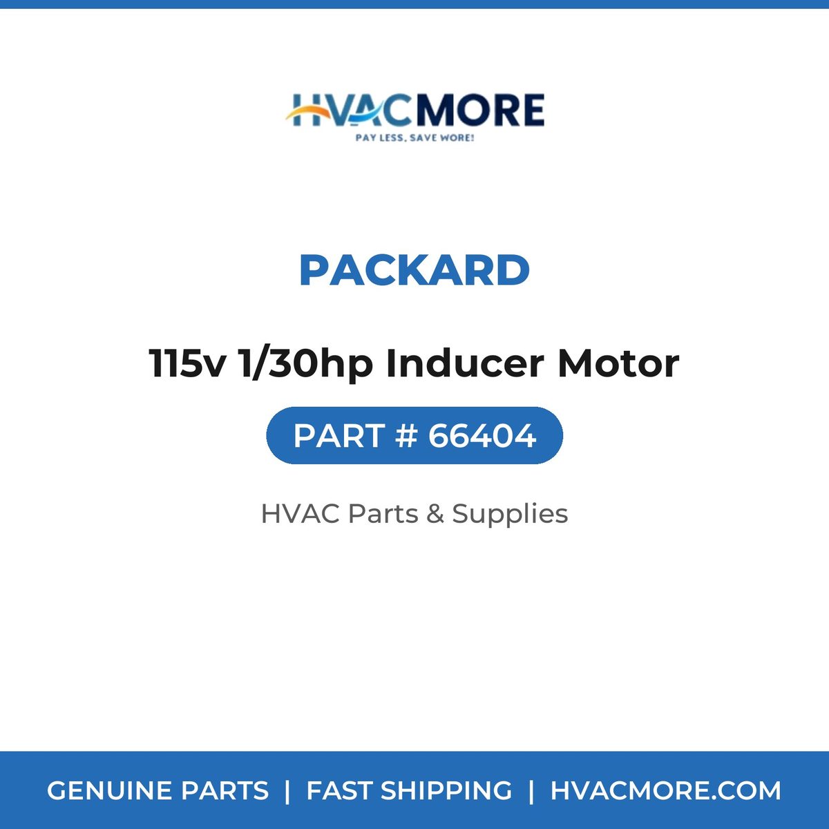 Packard 115v 1/30hp Inducer Motor 66404